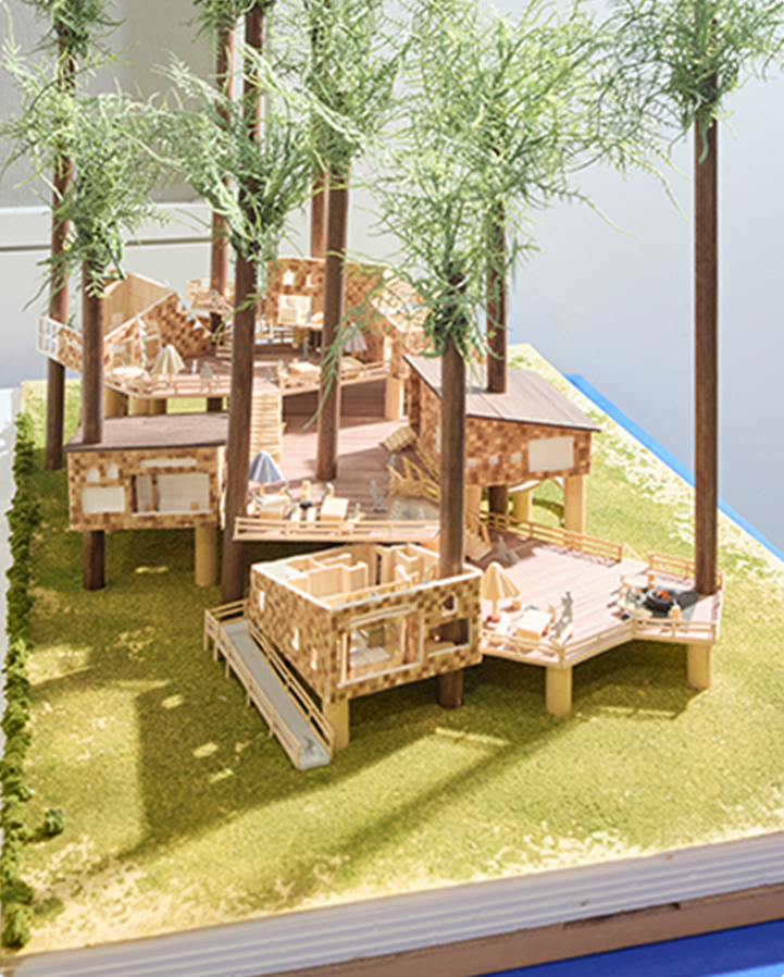 学生が制作した建築模型